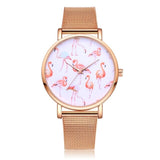 Lvpai Mesh Luxury Rose Gold Flamingos