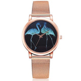 Lvpai Mesh Luxury Rose Gold Flamingos