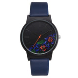 Black Flower Women Watches