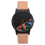 Black Flower Women Watches