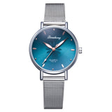 Luxury Silver Popular Pink Dial Flowers Metal Ladies