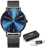 LIGE New Rose Gold Women Business