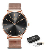 LIGE New Rose Gold Women Business