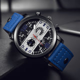 Men's watch Couple Leather Band Analog Quartz
