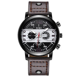 Men's watch Couple Leather Band Analog Quartz