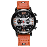 Men's watch Couple Leather Band Analog Quartz