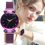 Starry Sky Magnetic Mesh Band Women Watch Luxury