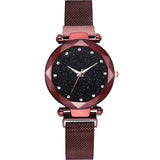 Starry Sky Magnetic Mesh Band Women Watch Luxury