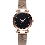 Starry Sky Magnetic Mesh Band Women Watch Luxury