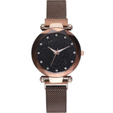 Starry Sky Magnetic Mesh Band Women Watch Luxury