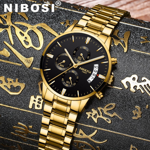 NIBOSI Waterproof Casual Watch Men Luxury