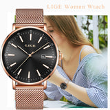 LIGE Women's Watches Top Luxury Brand 2019