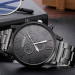 Crystal Stainless Steel Analog Quartz Watches
