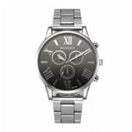Crystal Stainless Steel Analog Quartz Watches